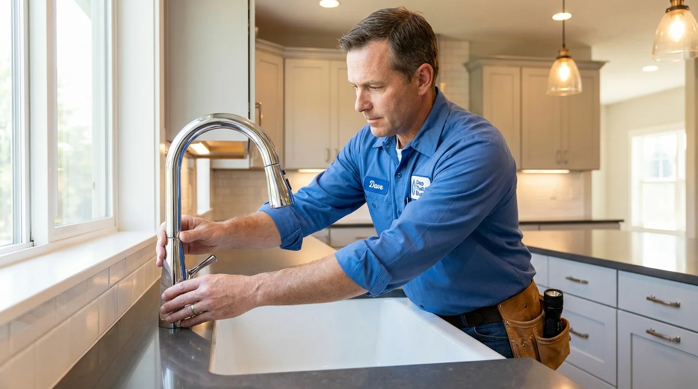 Kitchen faucet installation by Johns Plumbing LLC in Argyle